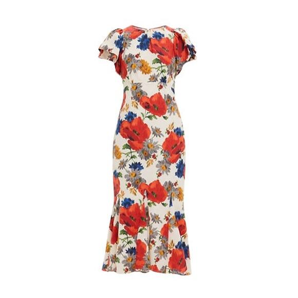 TUCKERNUCK Crimson Poppy Cotton Linen Elodie Dress Size 4 NWT - Picture 8 of 8